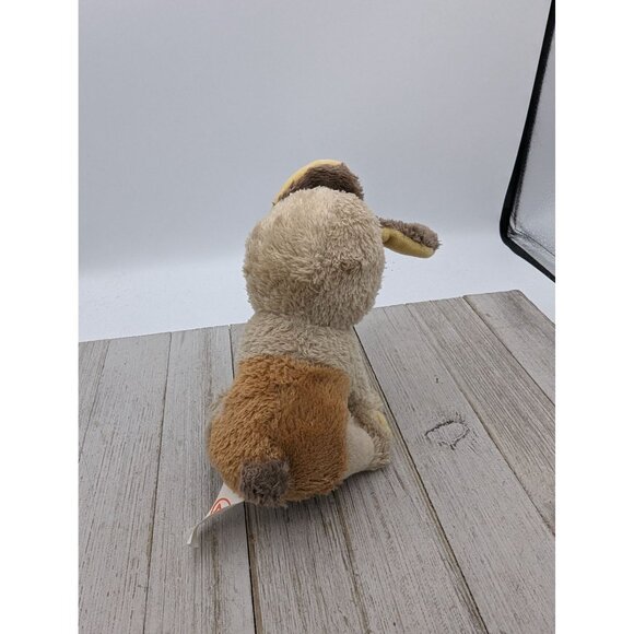 MVP Brown & Tan Plush Dog Glitter Eyes Stuffed Animal Toy Dog Fuzzy Plushie 7” - Picture 2 of 6